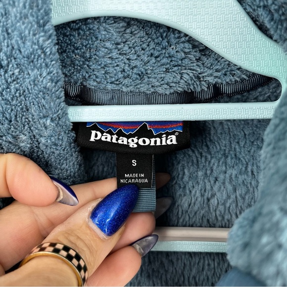Patagonia Re-Tool Snap T Pullover Small Fleece Berlin Blue‎ Outdoor Cozy Casual - Picture 2 of 11